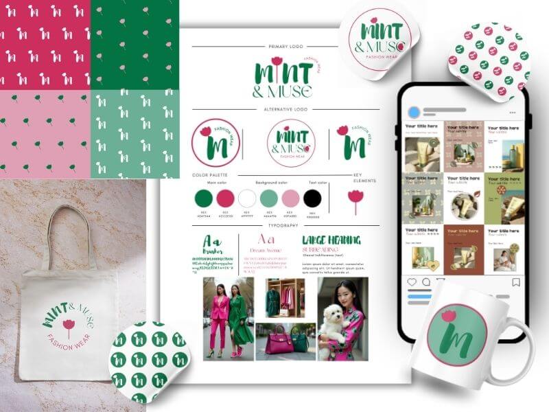 Brandboard Mint & Muse — Hwanhan Studio